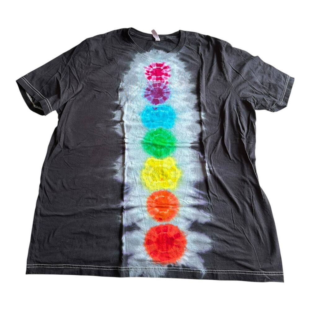 Mens Shirt 3XL Tie Dye Chakra Retro Classic Artisan Hippie